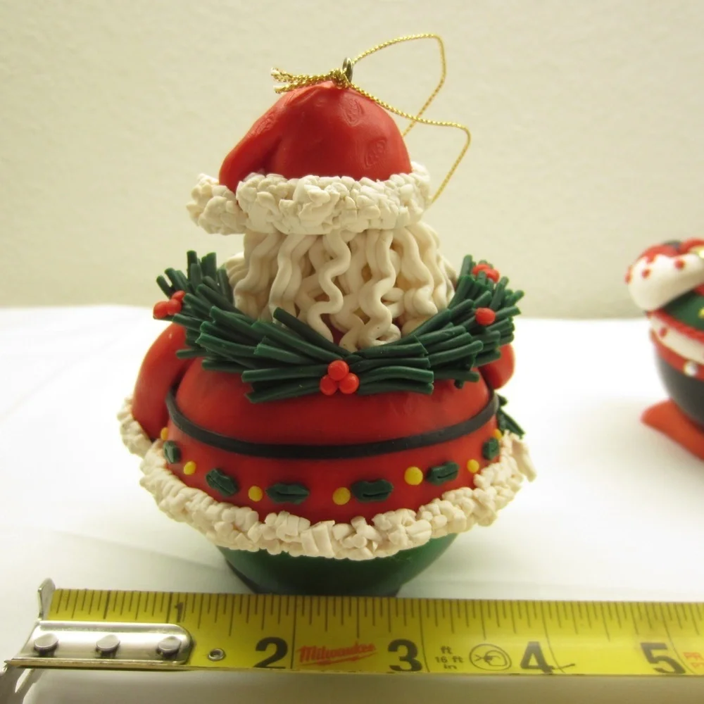 Vintage Traditions collectible Christmas Characters -Chubby‎ Santa & Penguin